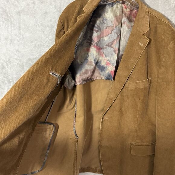 Kroon Corduroy Blazer Sport Coat 2 Button Casual Jacket 45L Brown Acadamia - Picture 9 of 14